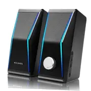 Computer Speakers, Dynamic RGB PC Speakers, Bluetooth 5.0 HiFi Computer Black