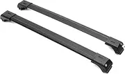 Skybar V1 Roof Racks for Volkswagen T-ROC with Raised Rail (2018 to On-) Black/Silver (Black)