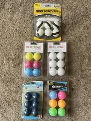 29 Different Variety Ping Pong Balls-Spin Trackers, Glow In Dark, Colors & White
