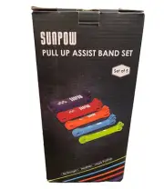 SUNPOW Pull Up Assist Bands Set of 5 Resistance New in Box Workout Exercise