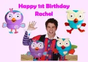 Personalised A4 Giggle and Hoot Edible Wafer Paper Cake Topper