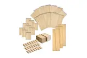 46pc Boyle Hobby Craft DIY Kids Adult Model Building Paulownia Wood Pack