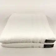 Tahari Home Premium Cotton 38" x 62" 2 Bath Sheet Towels White New