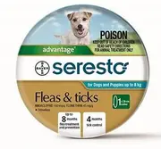 Advantage Seresto Flea & Tick Collar For Dogs & Puppies Up To 8kg