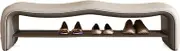 Shoe Bench 2-Tier Shoe Bench, Solid Wood Shoe Organizer with Cwith Microfiber Seat for Entryway,Living Room Shoe Rack Bench(Gray,80 * 40 * 42cm)