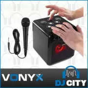 Karaoke Speaker portable Drum Machine LED RGB Bluetooth AUX Battery 8" 50 Watts
