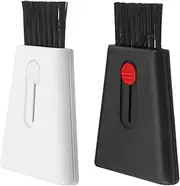 Mipcase 2pcs Laptop Cleaning Tool: Double Head Sweeping Tool - Portable Brush Soft Bristle for Screen and Keyboard Groove - Mini Brush with Telescopic Design