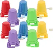 PHENOFICE 10pcs Clockwork Legged Robot Toy Walking Movement DIY Craft Accessory for Kids