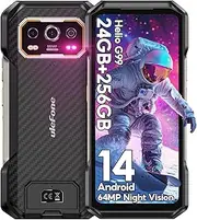Ulefone Rugged Smartphone, Armor 27 10600mAh/33W Unlocked Cell Phone (12GB+256GB), MTK Helio G99 Android 14, 50MP+64MP Night Vision, 6.78" FHD+ 120Hz, IP68/69K Waterproof Dual SIM Smartphone NFC