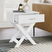 1 Drawer ALFORDSON Bedside Table Nightstand (White)