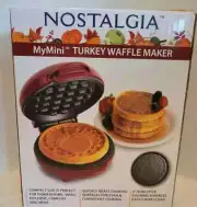 New! Nostalgia My Mini Turkey Waffle Maker Factory Sealed