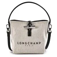 在飛比找momo購物網優惠-【LONGCHAMP】Essential經典竹節扣LOGO帆