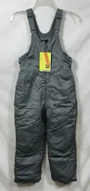 NWT All In Motion Boys Medium Plus Snow Bibs Pants Overalls Gray NEW Sledding M+
