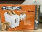 Proctor Silex Cool Wall Toaster 2 Large Slice White Auto Shutoff Model 22605