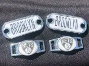 2 ~ Brooklyn Nets NBA Paracord Charms Oval or Mini Dog Tag shoelace charms