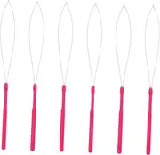 COMPUKAS 10Pcs Pulling Hook Tool for Hair Extensions Creative Needle Threader with Handles Essential Hair Styling Accessory for Beads and Micro Tubes