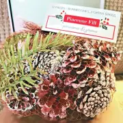 2pk -10 PINECONE FILL 2Green Sprig Christmas Tree Wreath garland holiday table