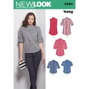 New Look Sewing Pattern 6394 N6394 Misses' Button Front Tops