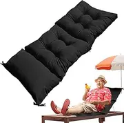 Acunny Sun Lounger Replacement Cushion, Outdoor Chaise Lounge Cushion, Outdoor Furniture Chaise Cushion with Armrests, Comfortable Furniture Indoor, Pool, Deck, Lawn, Home
