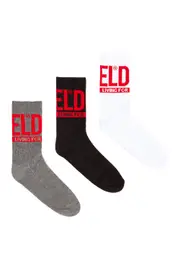 [Diesel] Diesel - 3-pack of socks with Diesel logo - Socks - Man - Multicolor S Multicolor