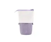 Pencil Case Fashion Simple Retractable School Supplies Bag for Women-Purple