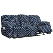 Stretch Recliner Sofa Cover Reclining Cover with Side Pocket for 1/2/3 Seater, Navy