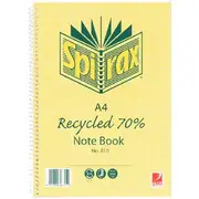 Spirax A4 No. 810 Recycled Notebook 120 Page