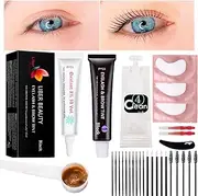 Liber Beauty Lash T-i-n-t Kit, Eyebrow Color kit Black Home Use Professional Salon Training Kit Eyelash D-y-e Kit Black Easy use Quick on Effect (only black color kit)