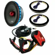 2x Universal RGB Speaker Light Rings 6" LED Bluetooth Remote Control DS18