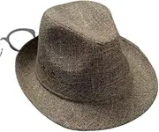 [AOBRICON] Men Jazz Hat Sun Hat Men Fedora Hat Big Size Gentleman Caps Beach Church Jazz Hat