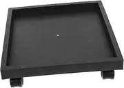 HYTROVE 1pc Thickened Flowerpot Tray with Smooth Wheels Movable Plant Pot Dolly for Garden Balcony Room Durable Plastic Base Easy to Clean Rolling Bonsai Rack