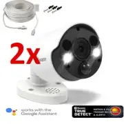 2x Swann 5MP Thermal Sensing Spotlight Bullet IP Security Camera - NHD-865MSFB