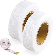 2 Pack Hemming Tape Iron On, Hem Tape Fabric Tape Extra Strong with Tape Measure, Fashion Tape Hemming Tape for Trousers for Repair Curtains/Pants/Jeans/Dress (120 in Long / 0.8 in Wide) (White)