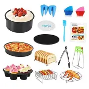 Air Fryer Accessories,14 pcs 8 Inch Air Fryer max xl Accessories,Power xl Air