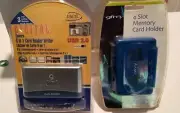 NEW 9-in-1 Card Reader/Writer MAC/PC with Bonus 4 Slot Memory Card Holder