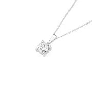 Alora 10ct White Gold 1/2 Carat Lab Grown Diamond Solitaire Pendant