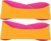 ANKROYU Swimming Headband, 2PCS Watertight Ear Protection Headband, Adjustable Non Slip Neoprene Bandeau, Swim Accessories with Elastic Shackle Design for Sport Yoga (Orange)