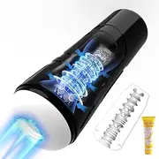 Male Masturbator Adult Sex Toys for Men, Automatic Penis Pump Pocket Pussy Sex Machine Stroker Cup with 12 Vibrations, Realistic 3D Textured Lifelike Body Part Masturbators Vaginal Blowjob Toy