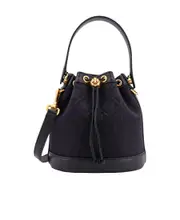 Tory Burch T Monogram Drawstring Bucket Bag One size black