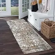 Modern Hallway Runner Rug, Long Narrow Hall Runner Carpet, Easy to Clean Non-Slip Bedroom Entryway, 80X200CM Doormat 60x250cm(3.3 ft×16.4ft/100×500cm)