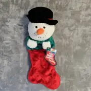Novelty Christmas Stocking Snowman 3D Plush Stocking
