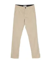 Compass-motif straight-leg trousers 14Y,12Y Nude