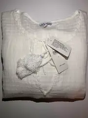 Splendid Ballon Sleeve Ruffle Top Size M