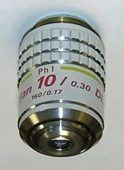 Nikon 10X CFN Plan Achromat Phase-1 Microscope Objective