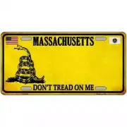Massachusetts Don't Tread on Me Metal Sign