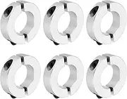 uxcell Shaft Collar 25mm Bore Double Split Aluminium Alloy Clamping Shaft Collars with Set M5 Screw for Industrial Automation Conveyor Belt Systems 6 Pack