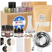 [Blingfun] 2LB Soy Wax Candle Making Kit,DIY Candle Making Supplies with Wicks, Stickers,Candle Jar, Melting Pot,Fragrances Oils & Dyes,Scented Candle Starter Full Kit for Adults
