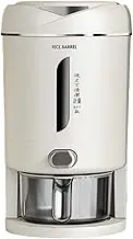 Rice Dispenser Container - Food Storage Containers With Measuring Cup | Moisture Proof Bulk Food Container With Scoop, Airtight Grain Storage, Multi-functional Dispenser For Rice, Corn & Oatmeal