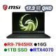 微星MSI Alpha 17 C7VG-027TW 17.3吋電競筆電 R9/16G/1TSSD/RTX4070