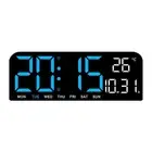 LED Digital Wall Clock with Temperature, Date, 2-Alarm, Countdown Timer &8220